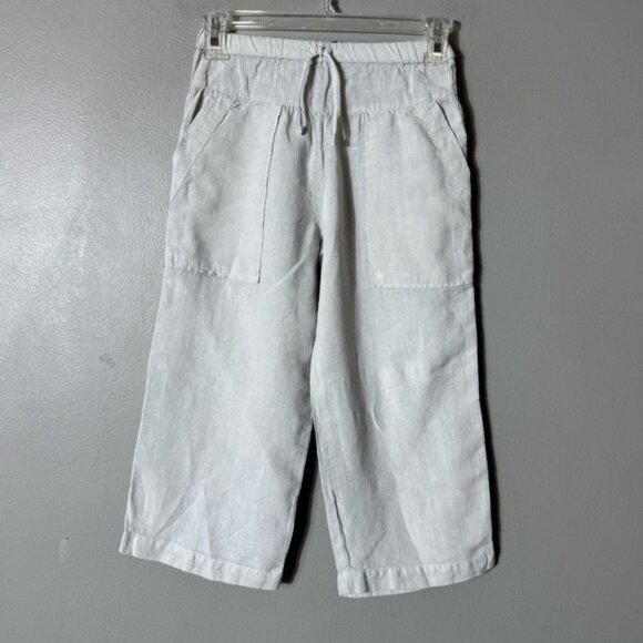 Zara Girls Linen Wide Leg Pants Size 6 Beachy Lagom Bohemian - Picture 1 of 8